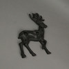 Rustic Brown Cast Iron Open Work Deer Wall Hanging 11.5 Inches High Buck Stag Additional image