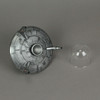 Luminescence Visitor UFO Flying Saucer Hand Painted Pewter Finish Statue Additional image