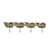 Distressed Wooden Whale 4 Hook Hanging Wall Rack 28 Inches Long Additional image