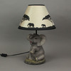 Kenya's Glow African Elephant Sculptural Table Lamp w/Decorative Shade Additional image