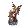 Ruby Red Fairy And Dragon LED Lighted Geode Statue Main image