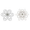 30 Inch Rustic Wood Metal Flower Sculpture Wall Hanging Art Home Decor Set Of 2 Main image