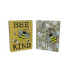 Set of 2 Bee Happy Bee Kind Honeybee Wall Hanging Signs Motivational Home Decor Main image