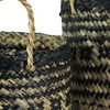 Set of 2 Geometric Pattern Hand-Woven Seagrass Round Baskets Bohemian Decor Additional image