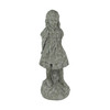Alice in Wonderland Light Gray Finish Solid Cement Statue 19.5 Inches High Main image