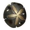 15 Inch Sparkling Glossy Metal Sand Dollar Wall Hanging Sculpture Home Decor Main image