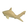8" Hand Carved Great White Shark Wooden Sculpture – Nautical Ocean Decor Additional image