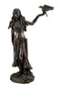 Morrigan Celtic Goddess of Battle Holding Crow and Sword Bronze Finish Statue Main image
