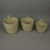 Set of 3 Woven Hanging Basket Decorative Organizer Pockets Home Storage Decor Additional image