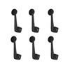 Set of 6 Cast Iron Typewriter Button Coat Hooks Wall Mounted Towel Hanging Rack Main image