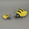 Set of 2 Metal Bumble Bee Sculptures Indoor Outdoor Home Garden Decor Figurines Additional image