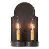 Irvins Country Tinware Hanover Double Wall Sconce in Kettle Black Main image