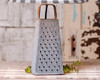 Irvins Country Tinware Cheese Grater Lamp with Gray Check Shade Additional image