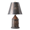 Irvins Country Tinware Fireside Lamp with Willow Shade in Kettle Black Main image