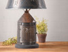 Irvins Country Tinware Fireside Lamp with Willow Shade in Kettle Black Additional image