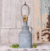 Irvins Country Tinware Jug Lamp Lamp Base in Weathered Zinc Additional image