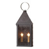 Irvins Country Tinware Hospitality Lantern with Chisel in Kettle Black Main image