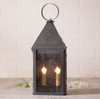 Irvins Country Tinware Hospitality Lantern with Chisel in Kettle Black Additional image