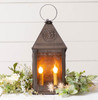 Irvins Country Tinware Hospitality Lantern with Chisel in Kettle Black Additional image