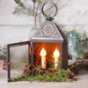 Irvins Country Tinware Harbor Lantern with Chisel in Kettle Black Additional image