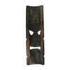 Set of 2 Wooden 20 Inch Tiki Wall Masks Palm Tree and Plumeria Flower Designs Additional image