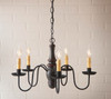 Lynchburg Chandelier in Sturbridge Black with Sturbridge Red Additional image