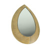 11 Inch Wood Frame Teardrop Decorative Wall Mirror Home Hanging Bathroom Decor Main image