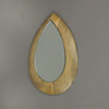 11 Inch Wood Frame Teardrop Decorative Wall Mirror Home Hanging Bathroom Decor Additional image