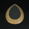 11 Inch Wood Frame Teardrop Decorative Wall Mirror Home Hanging Bathroom Decor Additional image