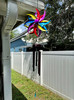 Set of 2 Metal Rainbow Wind Spinner Hanging Chimes Outdoor Garden Yard 46 Inches Lifestyle image 1