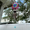 Set of 2 Metal Rainbow Wind Spinner Hanging Chimes Outdoor Garden Yard 46 Inches Lifestyle image 2