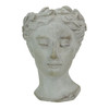 Weathered Gray Greek Lady Statue Wall Mount Cement Head Planter 6 Inches High Additional image