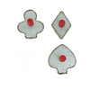 Set of 3 Galvanized Zinc Finish Playing Card Suit Cookie Cutter Wall Hooks Main image