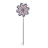 63 Inch Red White & Blue Stars and Stripes Metal Pinwheel Wind Spinner Main image