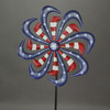 63 Inch Red White & Blue Stars and Stripes Metal Pinwheel Wind Spinner Additional image