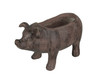 17 Inch Long Rustic Brown Finish Smiling Pig Planter Main image