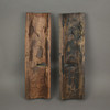 Elemental Fire and Wind Hand Crafted Wooden Surfer Tiki Wall Masks 20 Inch Set of 2 Additional image