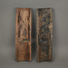 Elemental Fire and Wind Carved Wooden Surfer Tiki Wall Masks 20 Inch Set of 2 Additional image