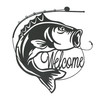 19 Inch Laser Cut Metal Bass Welcome Sign Home Decor Vintage Wall Hanging Art Main image