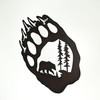 Black Bear Paw Laser Cut Nature Scene Metal Wall Hanging Forest Lodge Decoration Additional image