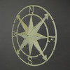 Antiqued White Indoor Outdoor Metal Compass Rose Wall Sculpture 20.5 Inch Additional image