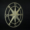 Antiqued White Indoor Outdoor Metal Compass Rose Wall Sculpture 20.5 Inch Additional image