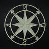 Antiqued White Indoor Outdoor Metal Compass Rose Wall Sculpture 20.5 Inch Additional image