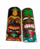 Set of 2 Hand Carved Wood Tiki Masks 12 Inch Main image