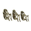 Resin Hear See Speak No Evil Skeleton Shelf Sitter Figurines Home Decor Statues Main image