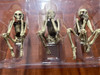 Resin Hear See Speak No Evil Skeleton Shelf Sitter Figurines Home Decor Statues Image of main defect