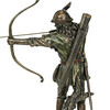 Robin Hood Shooting Arrow Bronze Finish Statue 12 Inches Tall Additional image