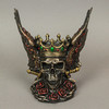 Bronze Finish Screaming Monarch Skull Statue With Flames and Wings 5.75 Inches High Additional Image 6