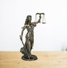 Bronze Finish Blind Lady Justice with Scales and Sword Statue 12.75 Inches High Lifestyle image 1