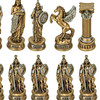 Bronze and Silver Finish Greek / Roman Gods Pantheon Chessmen Set Chess Pieces Additional image